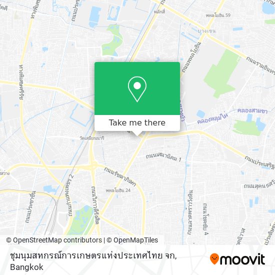 ชุมนุมสหกรณ์การเกษตรแห่งประเทศไทย จก map