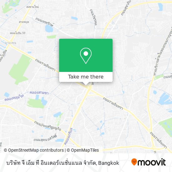 บริษัท จี เอ็ม ที อินเตอร์เนชั่นแนล จำกัด map