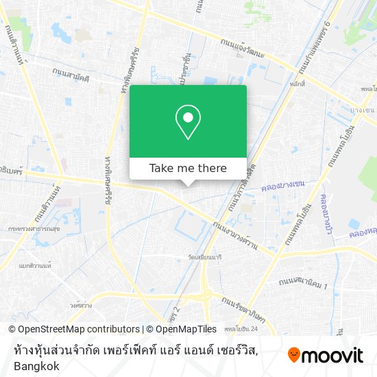 ห้างหุ้นส่วนจำกัด เพอร์เฟ็คท์ แอร์ แอนด์ เซอร์วิส map