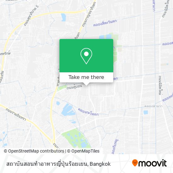 สถาบันสอนทำอาหารญี่ปุ่นร้อยเยน map