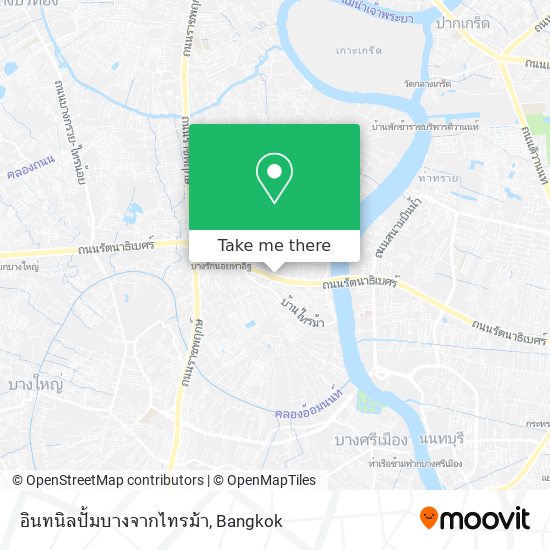 อินทนิลปั้มบางจากไทรม้า map