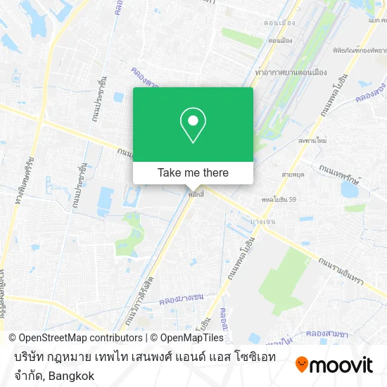 บริษัท กฎหมาย เทพไท เสนพงศ์ แอนด์ แอส โซซิเอท จำกัด map