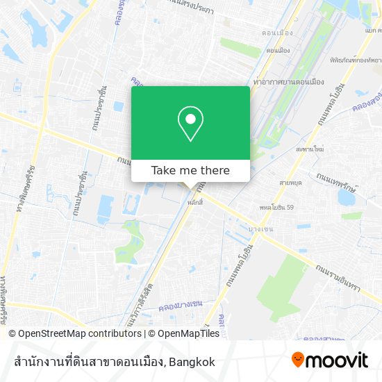 สำนักงานที่ดินสาขาดอนเมือง map