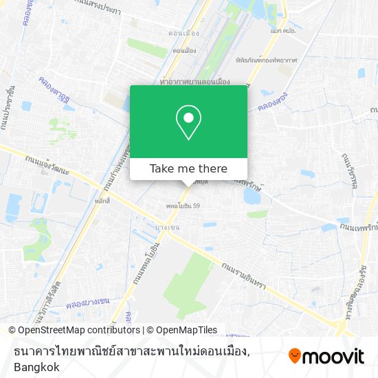 ธนาคารไทยพาณิชย์สาขาสะพานใหม่ดอนเมือง map