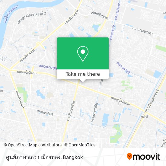 ศูนย์ภาษาเอวา เมืองทอง map