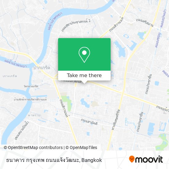 ธนาคาร กรุงเทพ ถนนแจ้งวัฒนะ map