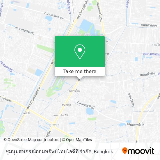 ชุมนุมสหกรณ์ออมทรัพย์ไทยไอซีที จำกัด map