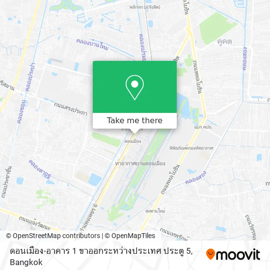 ดอนเมือง-อาคาร 1 ขาออกระหว่างประเทศ ประตู 5 map