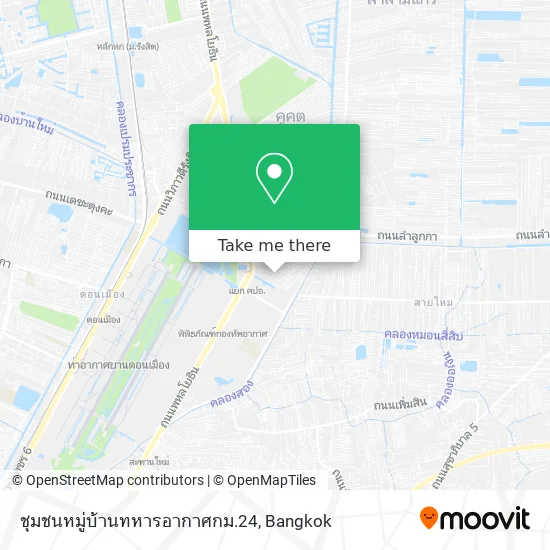 ชุมชนหมู่บ้านทหารอากาศกม.24 map