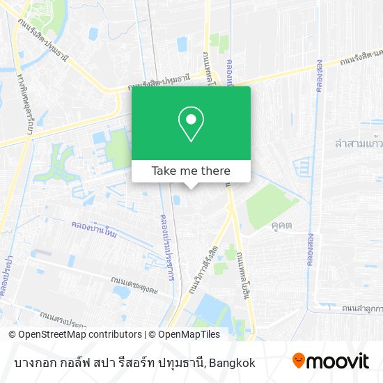 บางกอก กอล์ฟ สปา รีสอร์ท ปทุมธานี map