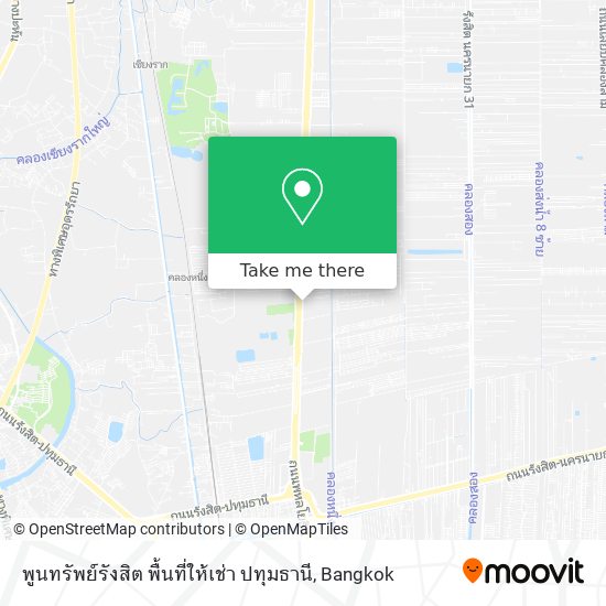 พูนทรัพย์รังสิต พื้นที่ให้เช่า ปทุมธานี map