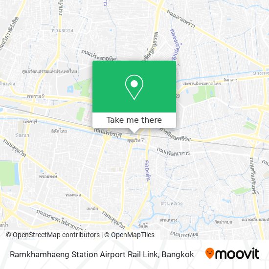 Ramkhamhaeng Station Airport Rail Link map
