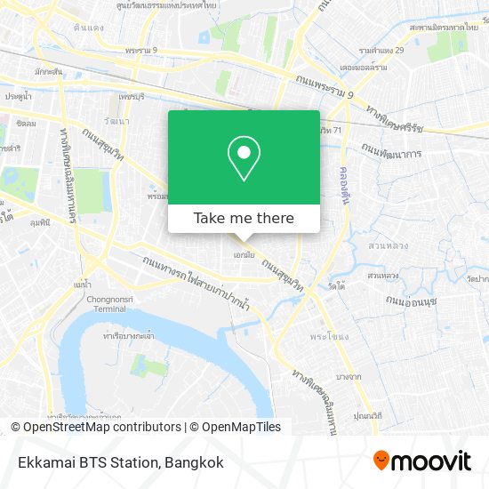 Ekkamai BTS Station map