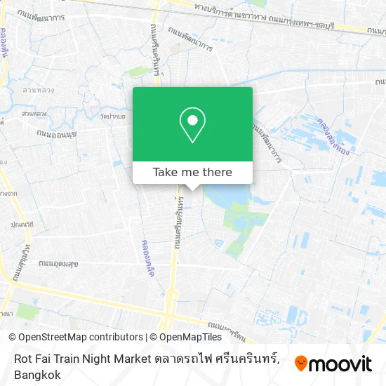 Rot Fai Train Night Market ตลาดรถไฟ ศรีนครินทร์ map