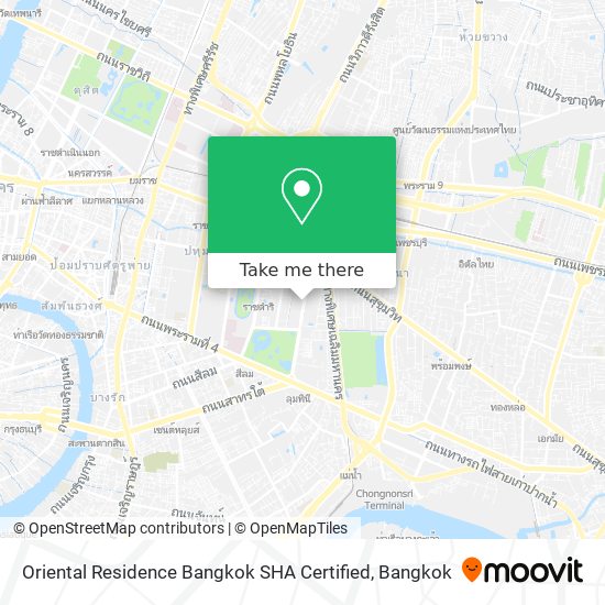 Oriental Residence Bangkok SHA Certified map