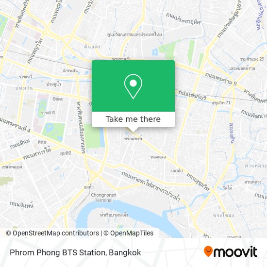 Phrom Phong BTS Station map