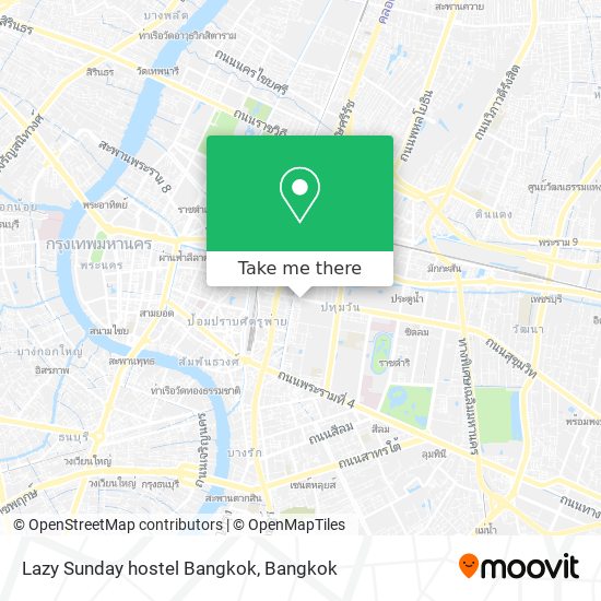 Lazy Sunday hostel Bangkok map
