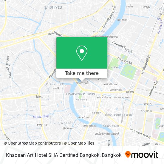 Khaosan Art Hotel SHA Certified Bangkok map