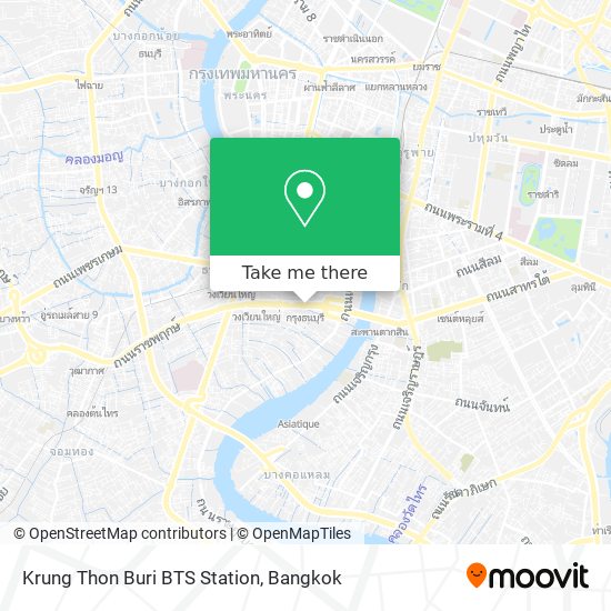 Krung Thon Buri BTS Station map