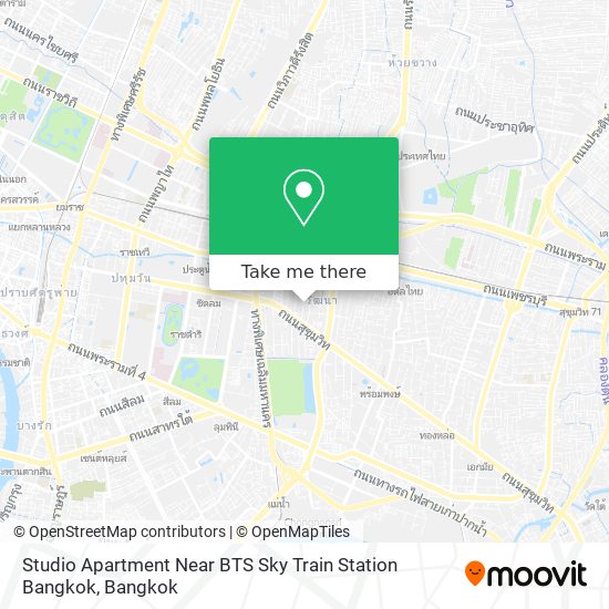 Studio Apartment Near BTS Sky Train Station Bangkok map