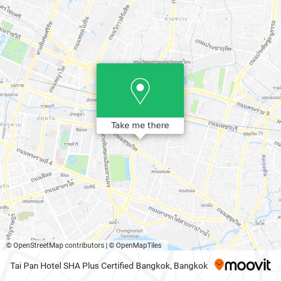 Tai Pan Hotel SHA Plus Certified Bangkok map