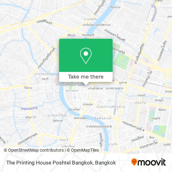 The Printing House Poshtel Bangkok map