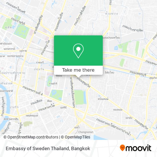 Embassy of Sweden Thailand map
