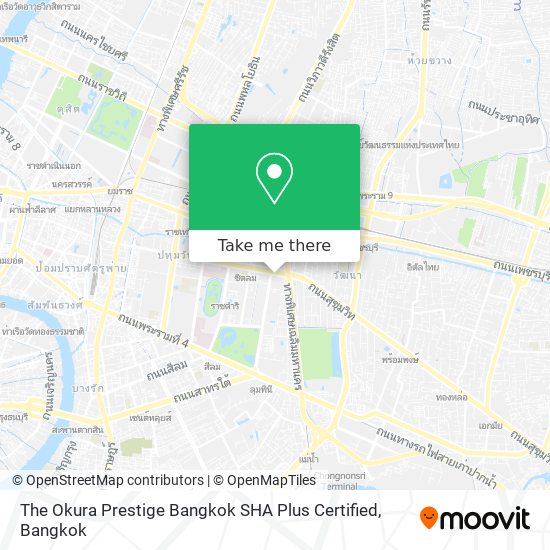 The Okura Prestige Bangkok SHA Plus Certified map