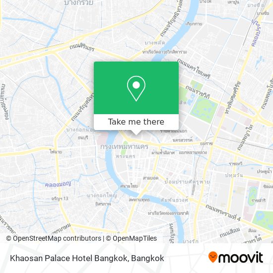 Khaosan Palace Hotel Bangkok map
