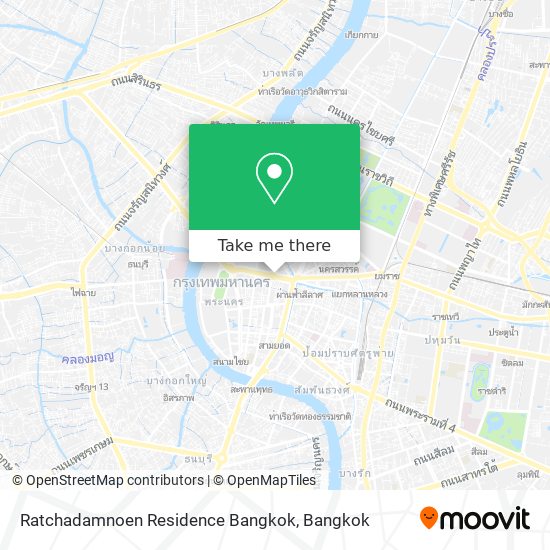 Ratchadamnoen Residence Bangkok map