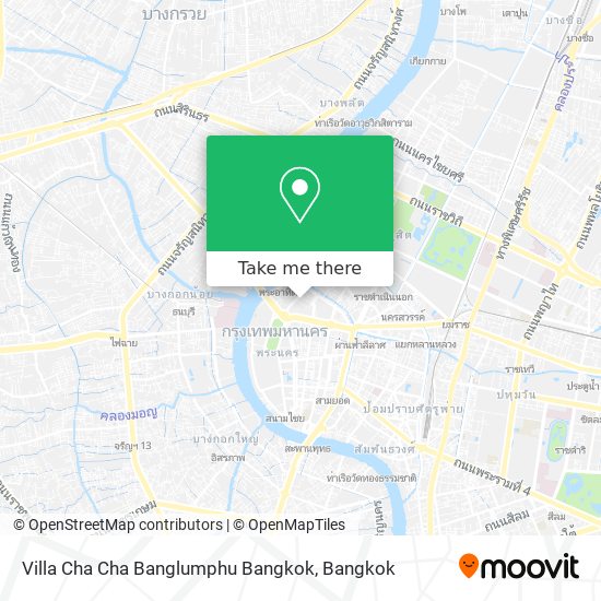 Villa Cha Cha Banglumphu Bangkok map