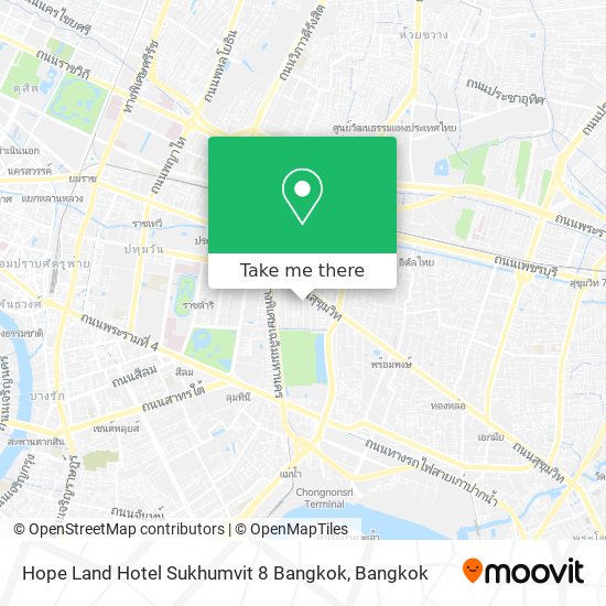 Hope Land Hotel Sukhumvit 8 Bangkok map