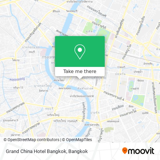 Grand China Hotel Bangkok map