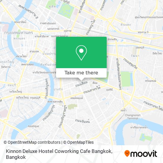 Kinnon Deluxe Hostel Coworking Cafe Bangkok map