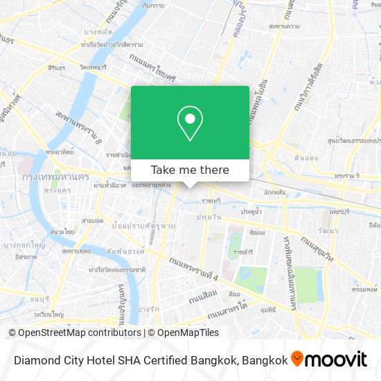 Diamond City Hotel SHA Certified Bangkok map