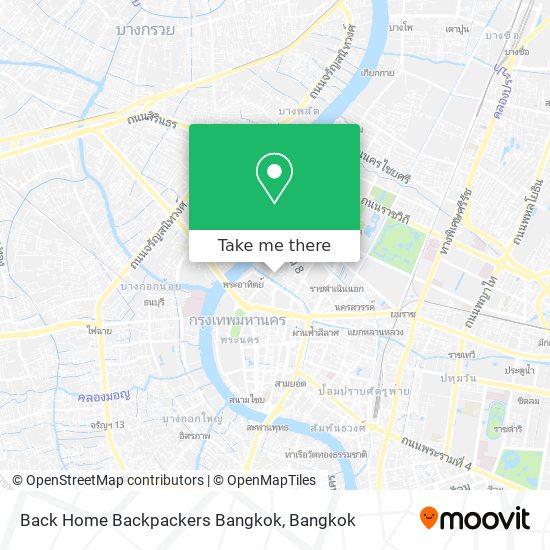 Back Home Backpackers Bangkok map