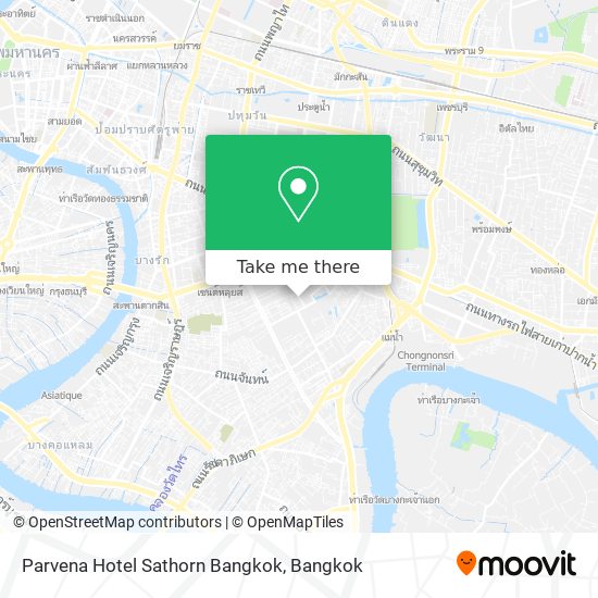 Parvena Hotel Sathorn Bangkok map