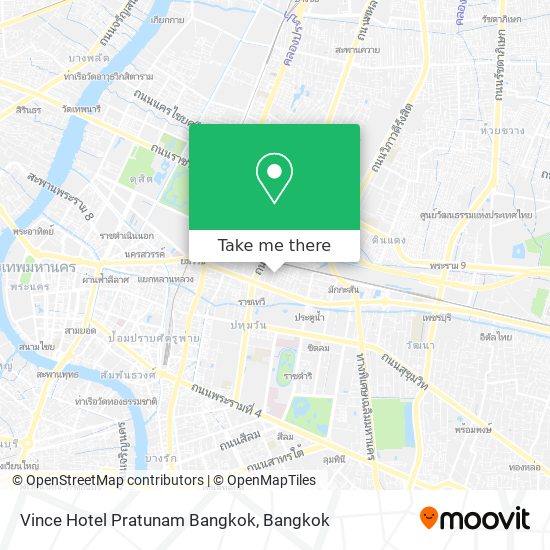 Vince Hotel Pratunam Bangkok map