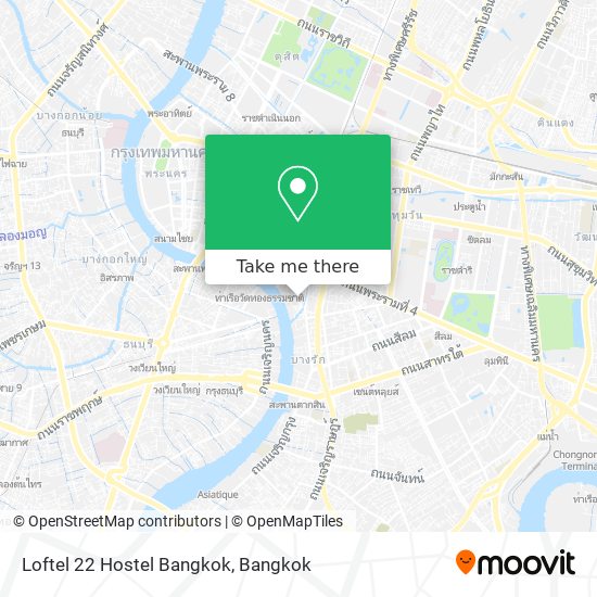 Loftel 22 Hostel Bangkok map