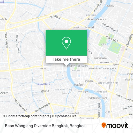 Baan Wanglang Riverside Bangkok map