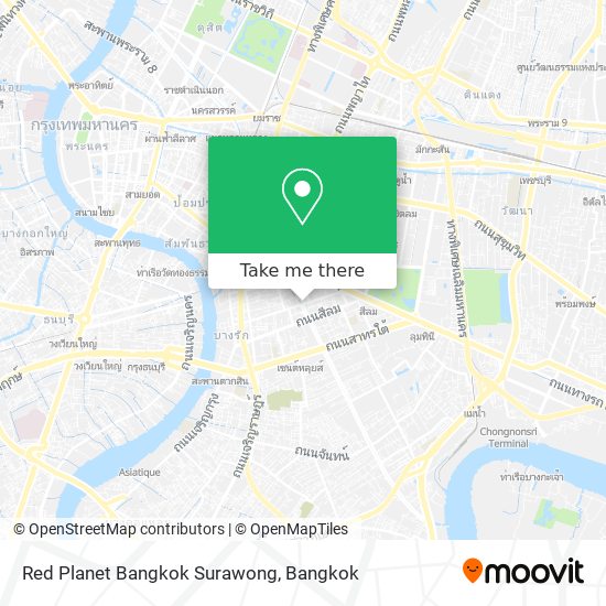 Red Planet Bangkok Surawong map