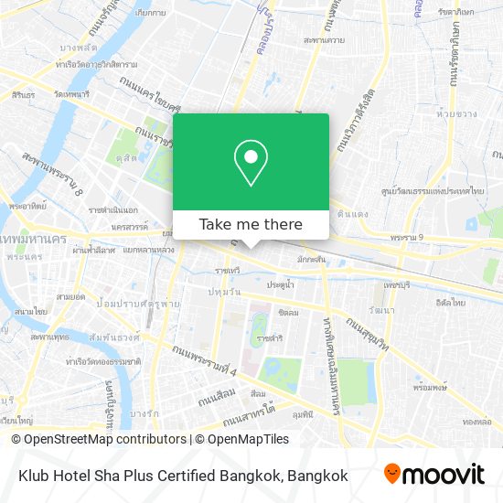 Klub Hotel Sha Plus Certified Bangkok map