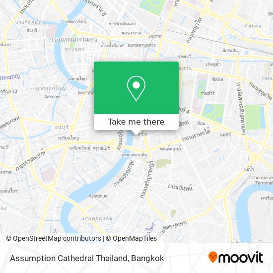 Assumption Cathedral Thailand map