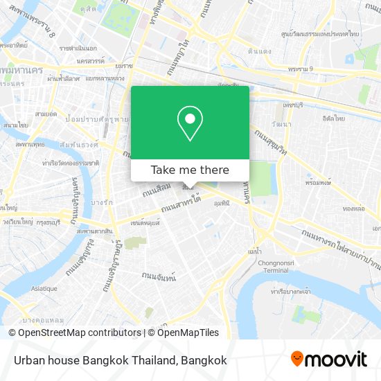 Urban house Bangkok Thailand map