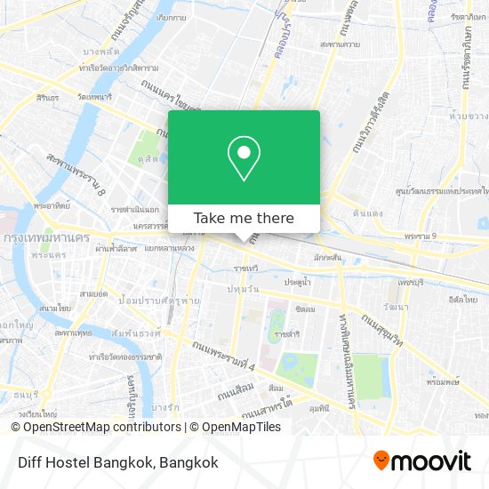 Diff Hostel Bangkok map