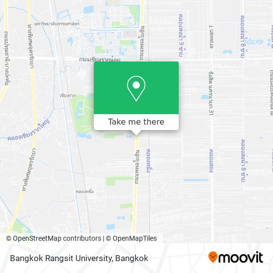 Bangkok Rangsit University map