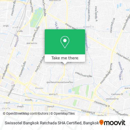 Swissotel Bangkok Ratchada SHA Certified map