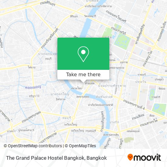 The Grand Palace Hostel Bangkok map