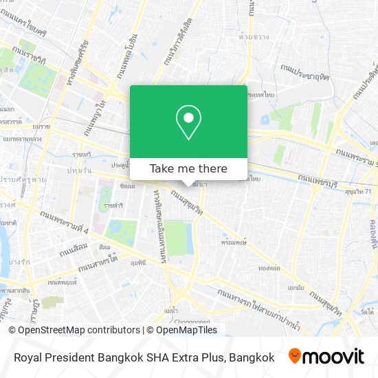 Royal President Bangkok SHA Extra Plus map