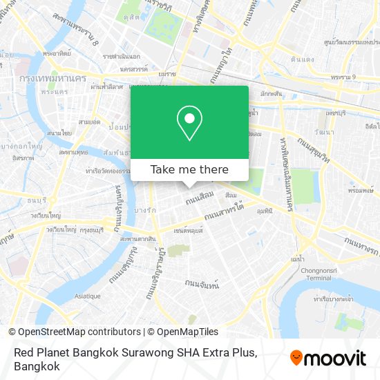 Red Planet Bangkok Surawong SHA Extra Plus map